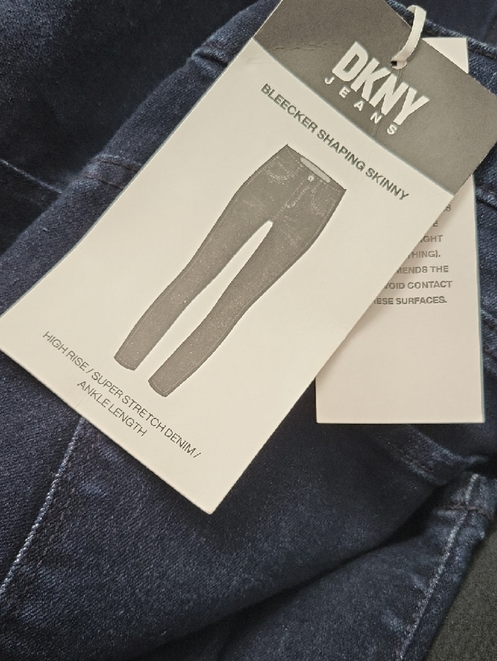 DKNY Bleecker Shaping Skinny Jeans in Indigo Blue